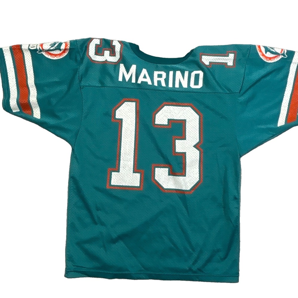 Vintage Wilson Dan Marino #13 Miami Dolphins Jersey Youth Sz L Made in USA NFL
